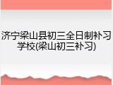济宁梁山县初三全日制补习学校(梁山初三补习)