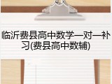 临沂费县高中数学一对一补习(费县高中数辅)