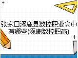 张家口涿鹿县数控职业高中有哪些(涿鹿数控职高)