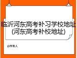 临沂河东高考补习学校地址(河东高考补校地址)
