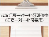 武汉江夏一对一补习班价格(江夏一对一补习费用)