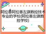 阿拉善阿拉善左旗数控技术专业的学校(阿拉善左旗数控学校)