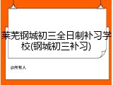 莱芜钢城初三全日制补习学校(钢城初三补习)