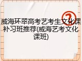 威海环翠高考艺考生文化课补习班推荐(威海艺考文化课班)