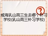 威海乳山高三生去哪个补习学校(乳山高三补习学校)
