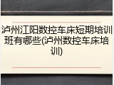 泸州江阳数控车床短期培训班有哪些(泸州数控车床培训)