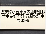 巴彦淖尔五原县农业职业技术中专好不好(五原农职中专如何)