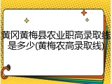 黄冈黄梅县农业职高录取线是多少(黄梅农高录取线)