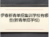 伊春新青单招集训学校有哪些(新青单招学校)