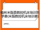 榆林米脂县数控机床培训班学费(米脂数控机床培训费)