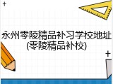 永州零陵精品补习学校地址(零陵精品补校)