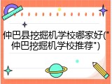仲巴县挖掘机学校哪家好("仲巴挖掘机学校推荐")