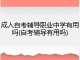 成人自考辅导职业中学有用吗(自考辅导有用吗)