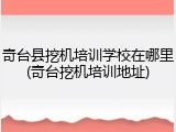 奇台县挖机培训学校在哪里(奇台挖机培训地址)