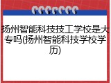 扬州智能科技技工学校是大专吗(扬州智能科技学校学历)