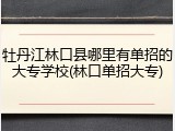 牡丹江林口县哪里有单招的大专学校(林口单招大专)