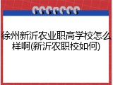 徐州新沂农业职高学校怎么样啊(新沂农职校如何)