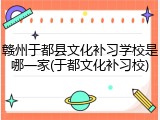 赣州于都县文化补习学校是哪一家(于都文化补习校)