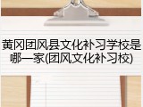 黄冈团风县文化补习学校是哪一家(团风文化补习校)