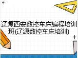 辽源西安数控车床编程培训班(辽源数控车床培训)