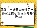 马鞍山当涂县高考补习学校哪家比较好(当涂高考补习推荐)