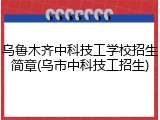 乌鲁木齐中科技工学校招生简章(乌市中科技工招生)