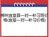 郴州宜章县一对一补习班价格(宜章一对一补习价格)
