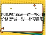 呼和浩特新城一对一补习班价格(新城一对一补习费用)
