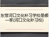 东营河口文化补习学校是哪一家(河口文化补习校)