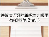 铁岭清河好的单招培训哪里有(铁岭单招培训)