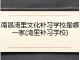 南昌湾里文化补习学校是哪一家(湾里补习学校)