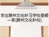枣庄滕州文化补习学校是哪一家(滕州文化补校)