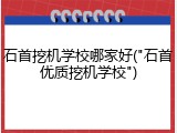 石首挖机学校哪家好("石首优质挖机学校")
