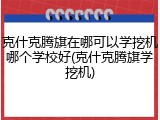 克什克腾旗在哪可以学挖机哪个学校好(克什克腾旗学挖机)