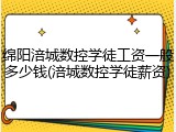 绵阳涪城数控学徒工资一般多少钱(涪城数控学徒薪资)