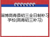淄博高青县初三全日制补习学校(高青初三补习)