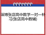 淄博张店高中数学一对一补习(张店高中数辅)