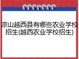 凉山越西县有哪些农业学校招生(越西农业学校招生)