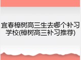 宜春樟树高三生去哪个补习学校(樟树高三补习推荐)