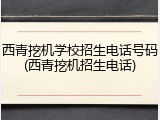 西青挖机学校招生电话号码(西青挖机招生电话)