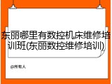 东丽哪里有数控机床维修培训班(东丽数控维修培训)