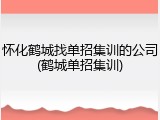 怀化鹤城找单招集训的公司(鹤城单招集训)