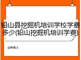 铅山县挖掘机培训学校学费多少(铅山挖掘机培训学费)