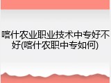 喀什农业职业技术中专好不好(喀什农职中专如何)
