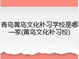 青岛黄岛文化补习学校是哪一家(黄岛文化补习校)