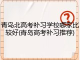 青岛北高考补习学校哪家比较好(青岛高考补习推荐)