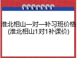 淮北相山一对一补习班价格(淮北相山1对1补课价)