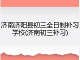 济南济阳县初三全日制补习学校(济南初三补习)