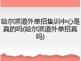 哈尔滨道外单招集训中心是真的吗(哈尔滨道外单招真吗)