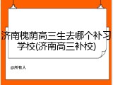 济南槐荫高三生去哪个补习学校(济南高三补校)